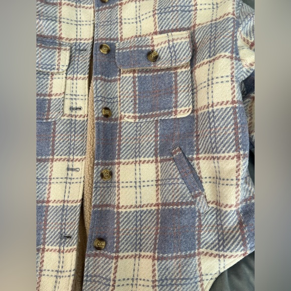 Lane 201 Fight The Frost Plaid Sherpa Lined Jacket Slate Large - Picture 7 of 16